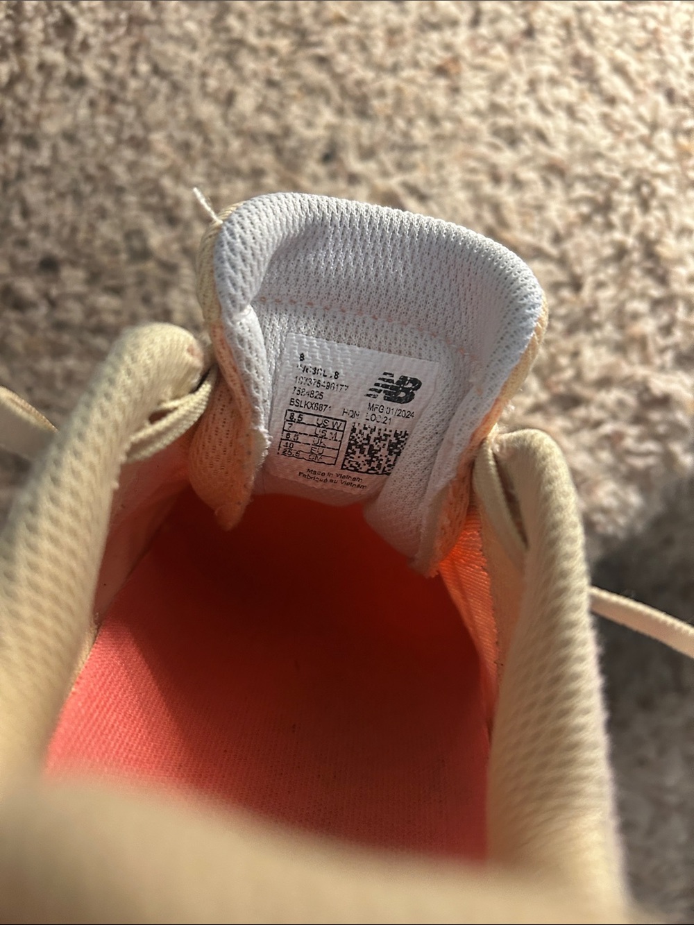 New Balance Fresh Foam White Peach Coastal Blue - Picture 7 of 7